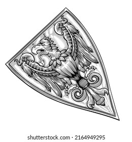 The shield. Can be used in heraldic art, tattoo or print for a t-shirt