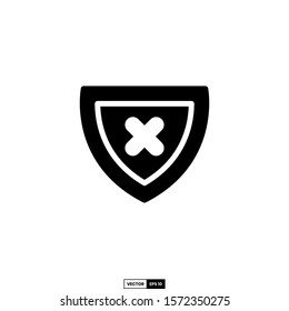 Shield cancel icon, design inspiration vector template for interface and any purpose