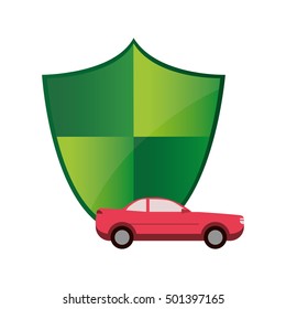 shield and car  icon
