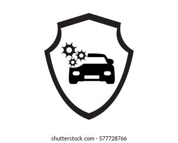 shield, car, icon, vector illustration eps10
