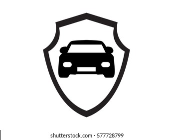 shield, car, icon, vector illustration eps10