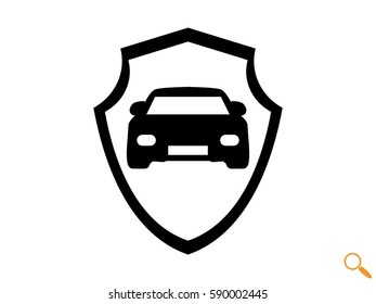 shield, car, icon, vector illustration eps10