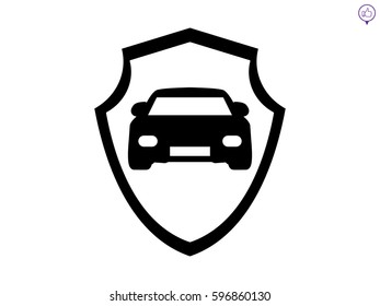 shield, car, icon, vector illustration eps10