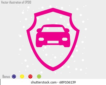 shield, car, icon, vector illustration eps10