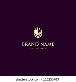 Shield Castle Guard Protection Abstract Creative Modern Business Logo
