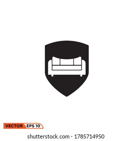 shield chair icon desing vector illustration 
