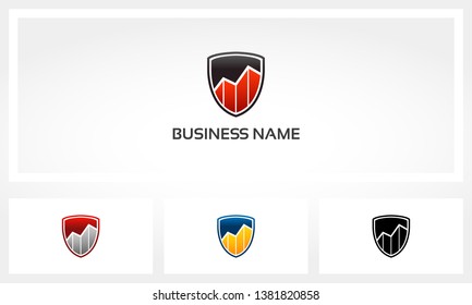 Shield Chart Graph Financial Logo