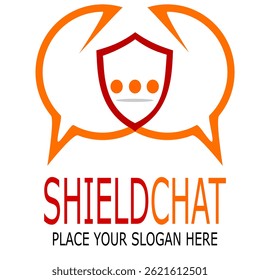 Plantilla de diseño de logotipo Shield Chat