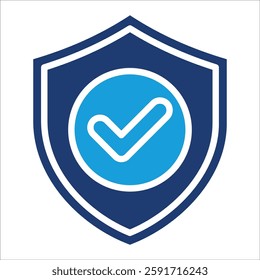 Shield Check Icon Element For Design