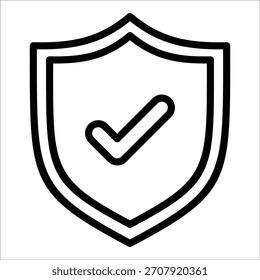 Shield Check Icon Element For Design