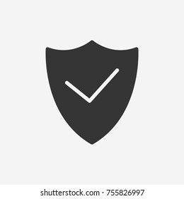 Shield check icon illustration isolated vector sign symbol