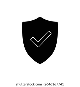 Shield with Check Icon Representing Security and Verified Protection