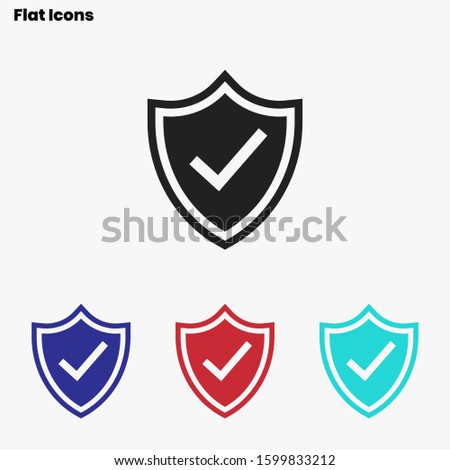 Shield check icon , Security sign