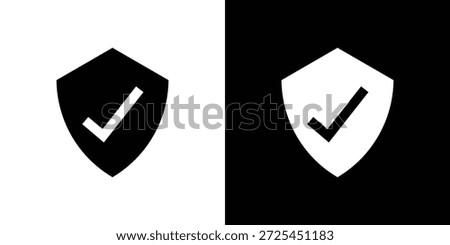 Shield check icon vector graphics. filled vector sign, Symbol illustration.