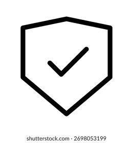 Schildprüfung Symbol Vektorsymbol-Entwurfsgrafik