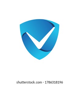 Shield Check Logo Design, Vector Icon, Symbol