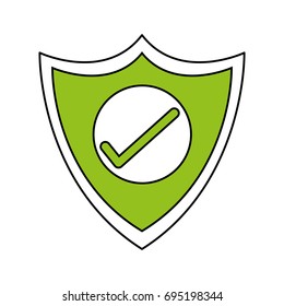 shield with check mark antivirus icon image 