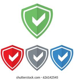 shield with check mark approved icon