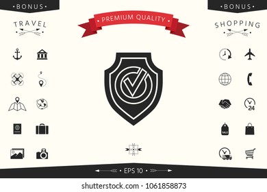 Shield with Check mark icon