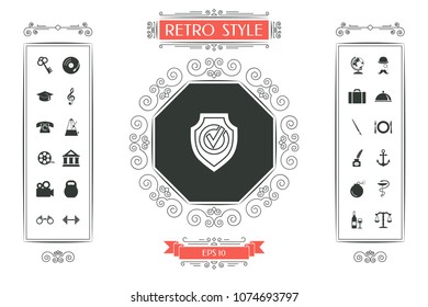 Shield with Check mark icon