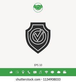 Shield with Check mark icon