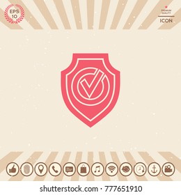 Shield with Check mark icon