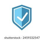 Shield with check mark icon. approve icon. Security shield and Protection. Safety and defense concept. armor icon. Vector illustration