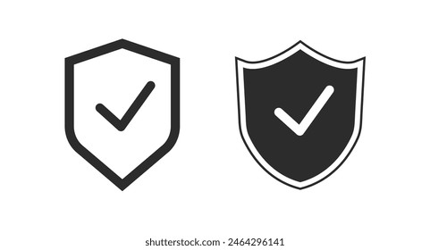 Shield with check mark icon. approve icon. Security shield and Protection. Safety and defense concept. armor icon. Vector illustration