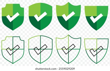 Shield check mark. Shield icon. check concept line icon. Simple element illustration. check concept outline symbol design. eps 10.