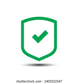 Shield Check Mark Icon design template, Vector Illustration