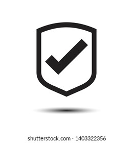 Shield Check Mark Icon design template, Vector Illustration