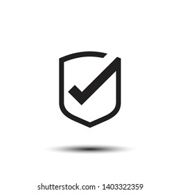 Shield Check Mark Icon design template, Vector Illustration