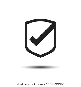 Shield Check Mark Icon design template, Vector Illustration