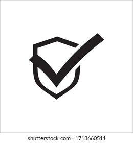 shield check mark icon design vector illustration