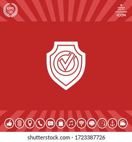 Schild mit Markierungssymbol. Grafische Elemente für Ihr Design