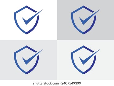 Schild markieren Symbol Symbol Logo Design Vektorvorlage. Sicherheit, Schutz, Datenschutz