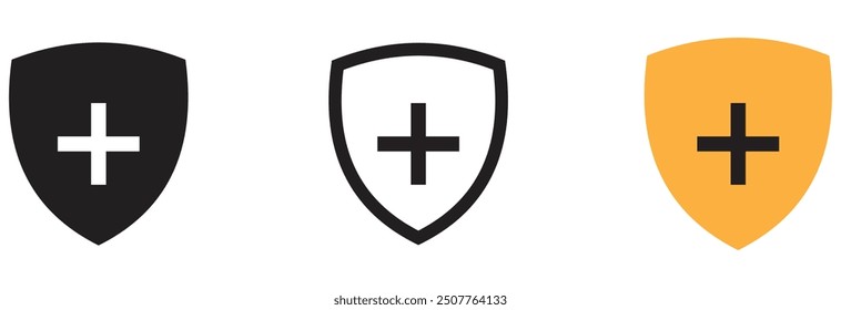 Shield with check mark icon. Shield check mark logo design eps 10