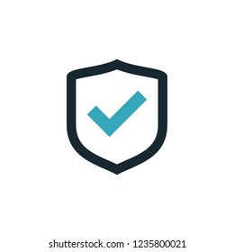 shield check mark icon medical security symbol logo template