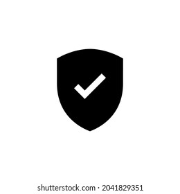 Icono de marca de protección. Signo de aprobación de protección. Icono de seguro