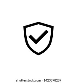 Shield and Check mark icon related to security trusted