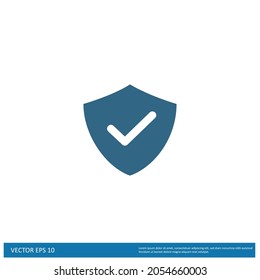 shield and check mark icon secured symbol company logo concept