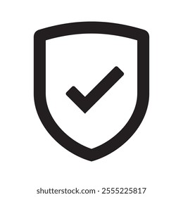 	
Shield check mark icon. Security shield protection icon. Shield with tick symbol. Security protection sign. Vector illustration