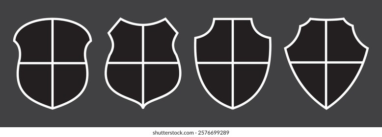 Shield check mark icon or security shield protection icon with tick symbol. Shield with check mark icon vector. eps 10.