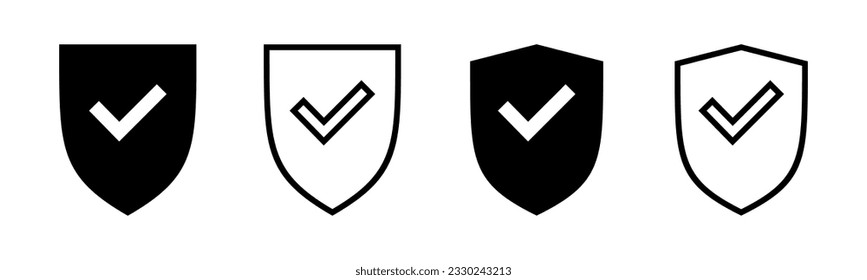 Markierungsmarkensymbole für Schild. Schutzzertifikat Versicherungssymbol