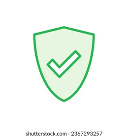 Marcar marca conjunto de iconos. Signo de aprobación de protección. vector de icono seguro
