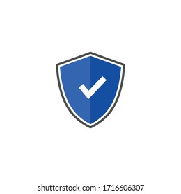 Shield Check Mark icon, Shield Check Mark sign and symbol vector design