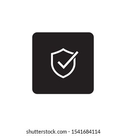 Shield check mark icon symbol vector