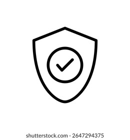 Icono de marca de verificación de escudo para App y Sitios web. Signo de aprobación de protección. Icono de seguro