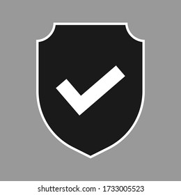 shield check mark icon template vector illustration