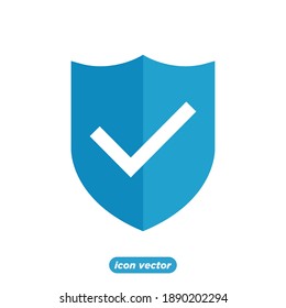 Shield Check Mark Icon Template Color Editable. Shield Check Symbol Vector Illustration For Graphic And Web Design.